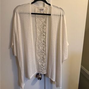 Charming Charlie Ivory Lace Cardigan